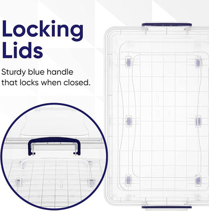 Superio Storage Bins with Lids- Clear Boxes - Image 5