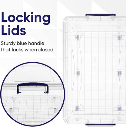 Superio Storage Bins with Lids, Stackable Totes, BPA Free, Odor Free, Organizer - Image 6