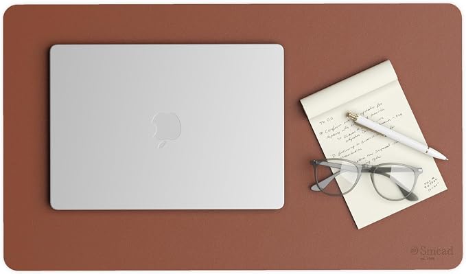 Smead Desk Pad, Vegan Leather Desk Mat by SMEAD