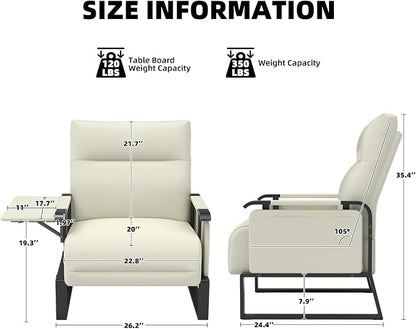 Upholstered Accent Chairs Set of 2, Modern Faux Leather Sofa Chairs - Image 2