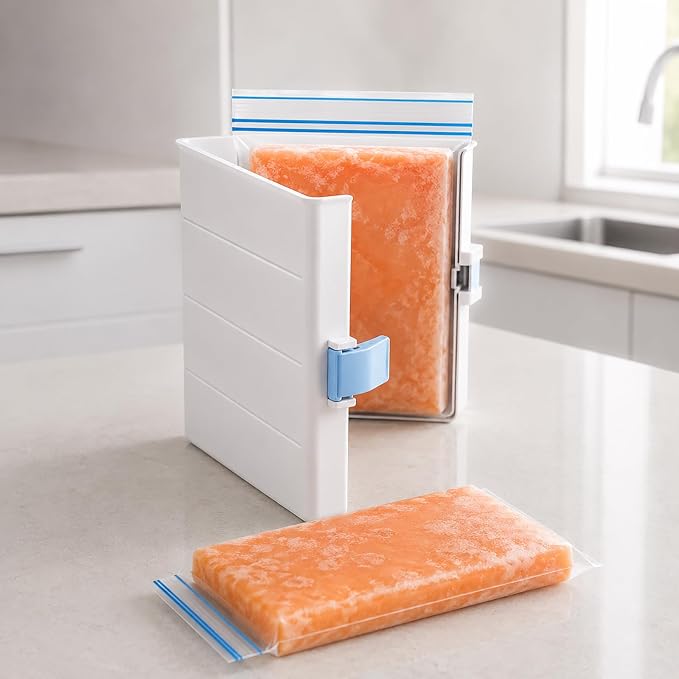 Freezer Food Block Maker, 6-Cup Freezer Bag Holder by ZZWILLB