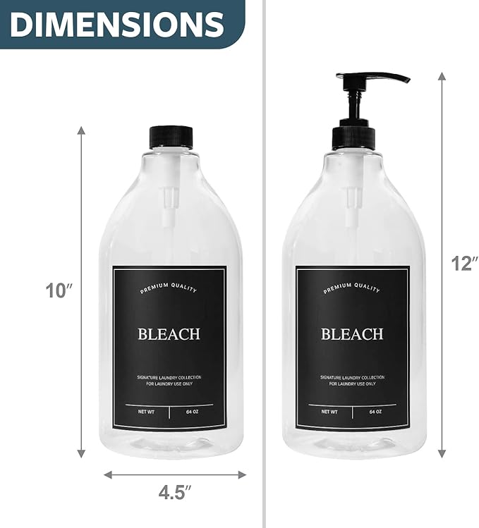Calindiana Modern Farmhouse Bleach Liquid Laundry Detergent Dispenser - Image 3
