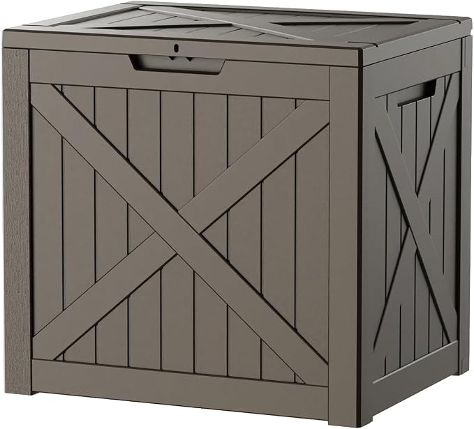 EasyUp 35 Gallon Deck Boxes Outdoor Waterproof, Weatherproof Outdoor Deck Box by EASYUP