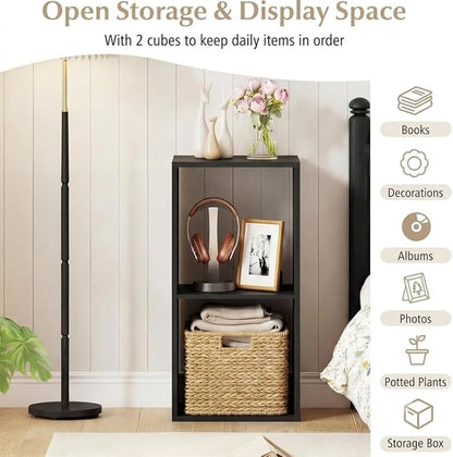 POWERSTONE 2 Cube Storage Organizer, 2 Tier Cubby Bookshelf Freestanding - Image 4