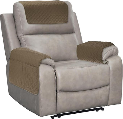 uxcell 3 PCS Armrest Covers, Couch Arm Cover Furniture Protect Slide Recliner by uxcell