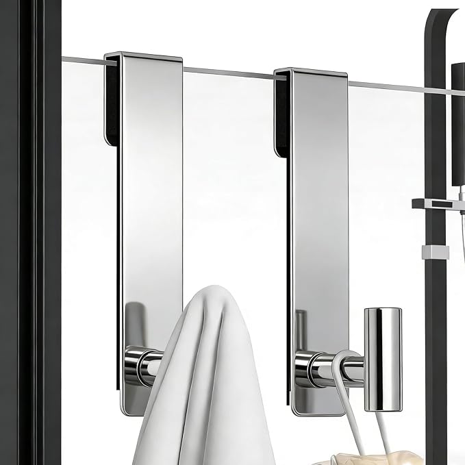 PMMASTO Shower Door Hooks, Extended Towel Hooks - Image 5