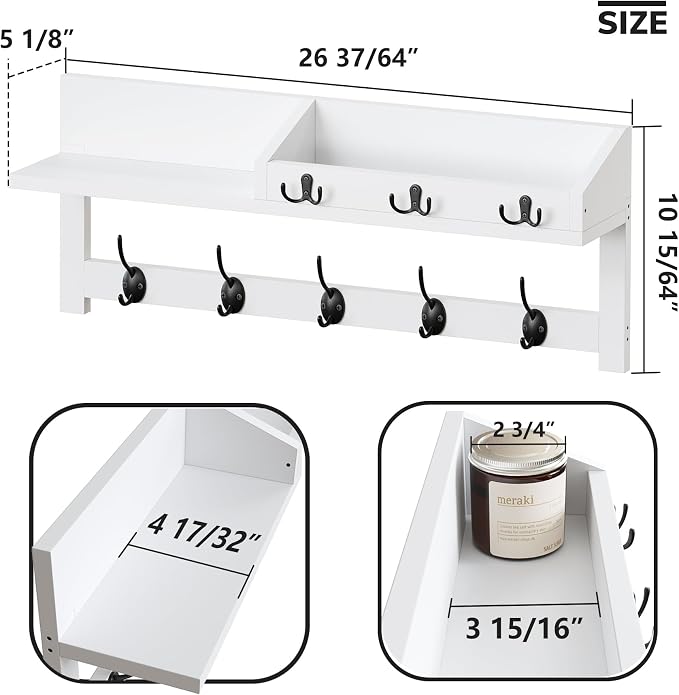 AMBIRD 26.57-Inch Wall Hanging Shelf - Image 6