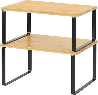 NEX Kitchen Cabinet and Counter Shelf Organizer, Stackable & Expandable by NEX