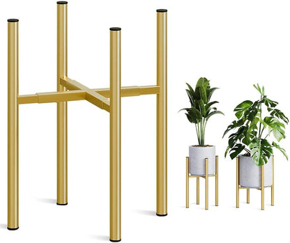 Adjustable Metal Plant Stand Indoor, Fits 8-14 Inch Pots, Mid Century Modern by HomecourtyardsInterio
