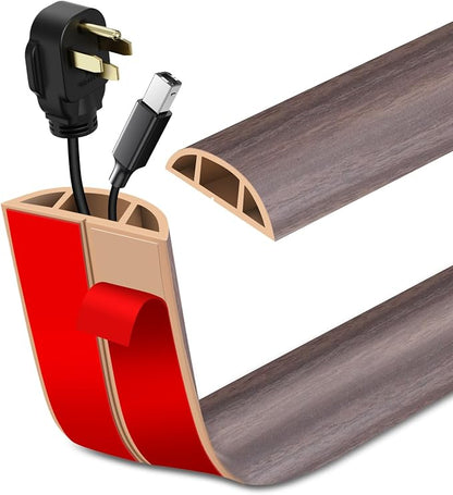 Floor Cord Cover Self Adhesive Cord Hider Floor Extension Cord Covers by LSGCQ
