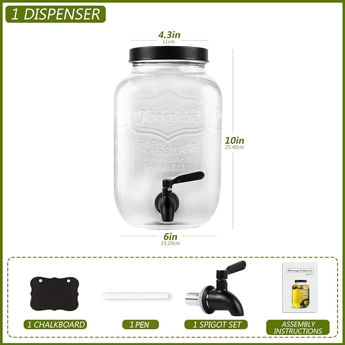 1 Gallon Drink Dispenser with Spigot 18/8 Stainless Steel – Airtight & - Image 5