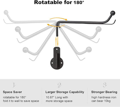 Mkono Wall Mounted Drying Rack Laundry Clothes Hanger - Image 5