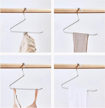 Premium Matte Silvery Aluminum Pants Hanger 10 Pack, 13.7” Extra Smooth & - Image 2