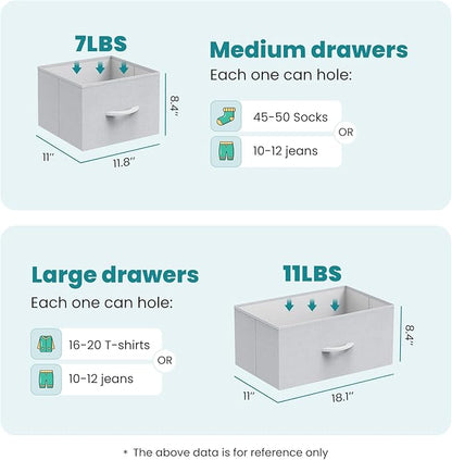 OLIXIS 7 Drawer Closet Organizer, Storage Tower - Image 3