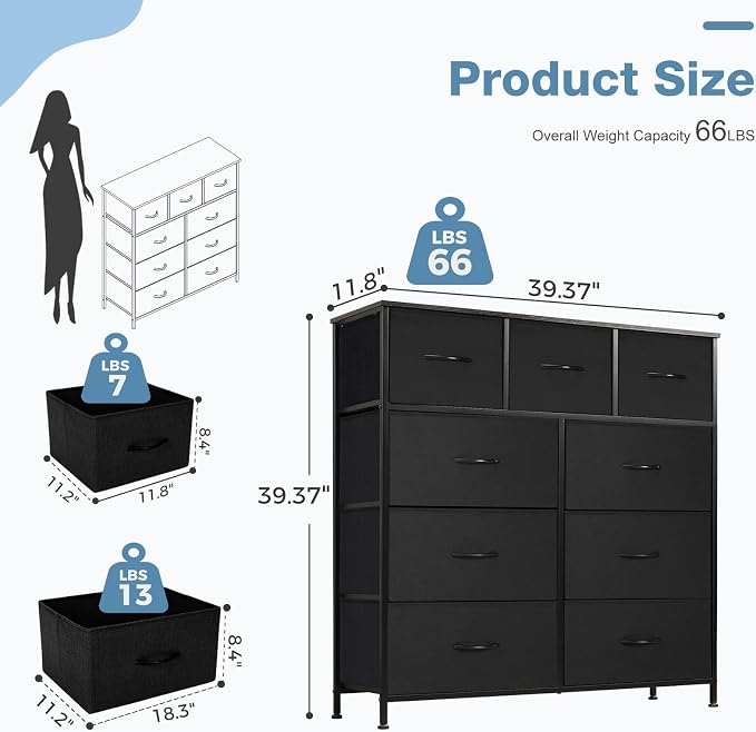 DUMOS Dresser for Bedroom, Storage Organizer - Image 3
