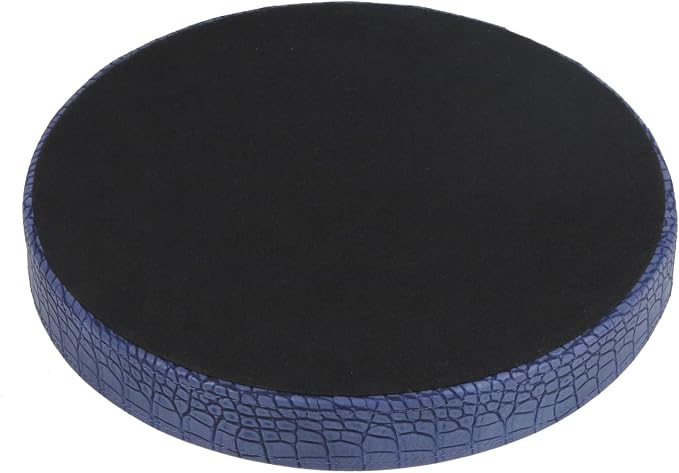 HofferRuffer Faux Leather Round Serving Tray, Vegan Croco Leather Decorative - Image 8