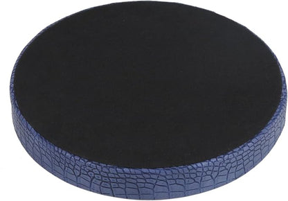 HofferRuffer Faux Leather Round Serving Tray, Vegan Croco Leather Decorative - Image 8