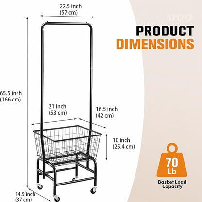 ALIMORDEN Rolling Laundry Cart - Image 3