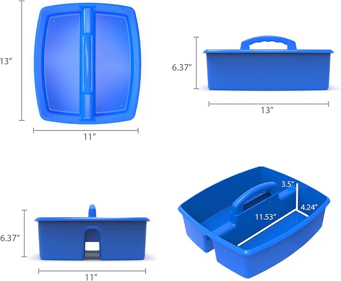 Storex 2-Compartment Large Caddy – Multipurpose Classroom Organizer - Image 6