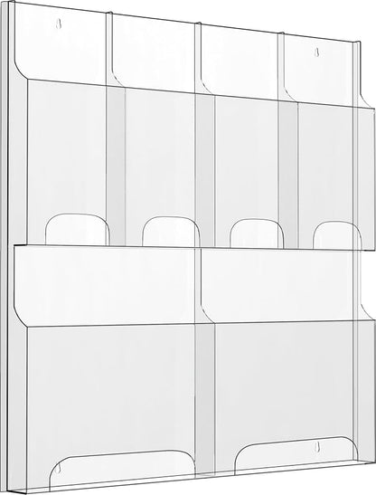 Acrylic Brochure Pamphlet Holder, 2 Magazine Holders and 4 Pamphlet Holders by Nalwort