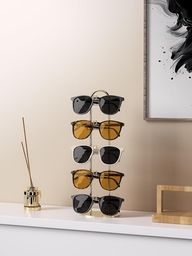 5 Tier Sunglass Organizer Holder, Sunglasses Tabletop Display Stand - Image 2