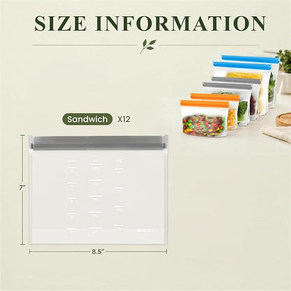 Dishwasher Safe Reusable Storage Bags Stand Up - Image 5