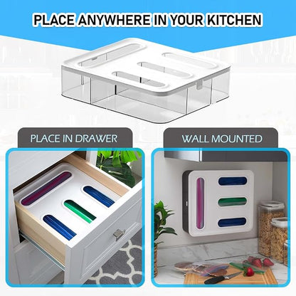 FALAH Food Storage Bag Organizer, 4 in 1 Plastic Bag Organizers - Image 4