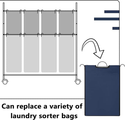 Bonuci 3 Pcs Laundry Sorter Replacement Bags Hamper Cart Removable Replacement - Image 4