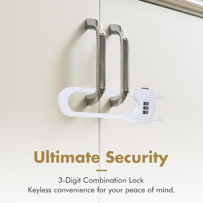 4 Pack Cabinet Locks Baby Proofing Upgrade Child Proof Cabinet Lock Adjustable - Image 7