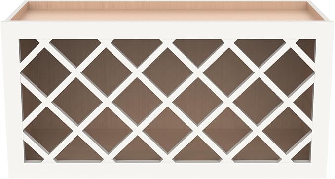 Origami Solid Wood RTA Wine Bottle Rack Wall Cabinet - Image 4