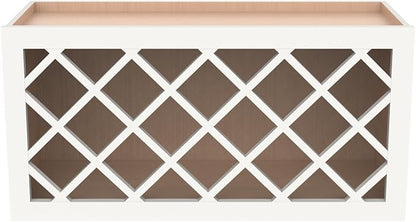 Origami Solid Wood RTA Wine Bottle Rack Wall Cabinet - Image 4