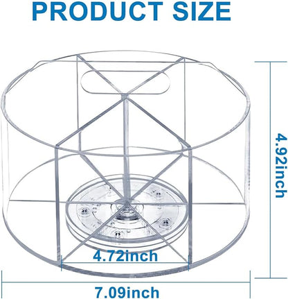 Acrylic Rotating Pen Holder for Desk, 360 Degree Clear Pencil Holder Crayon - Image 7