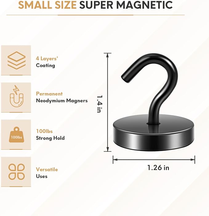 Neosmuk Magnetic Hooks Steel Tube Design - Image 6