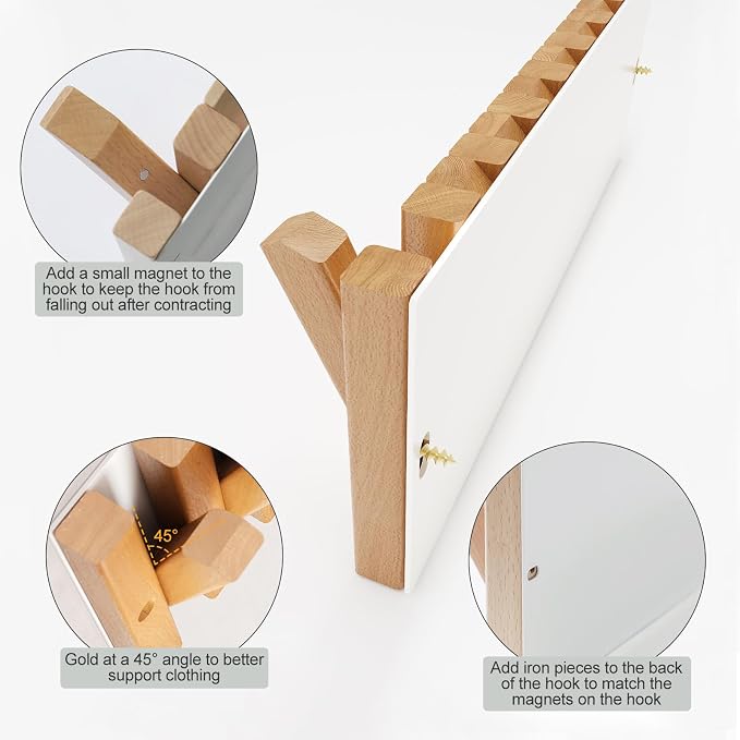 Coat & Hat Hooks Wall Mount - Image 6
