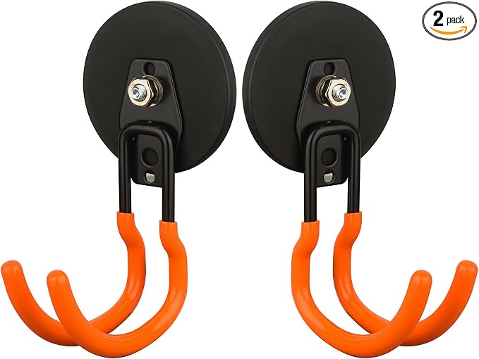 MUTUACTOR New Updated Heavy Duty Magnetic Hooks, 40lbs 2-Pack Super Strong by MUTUACTOR