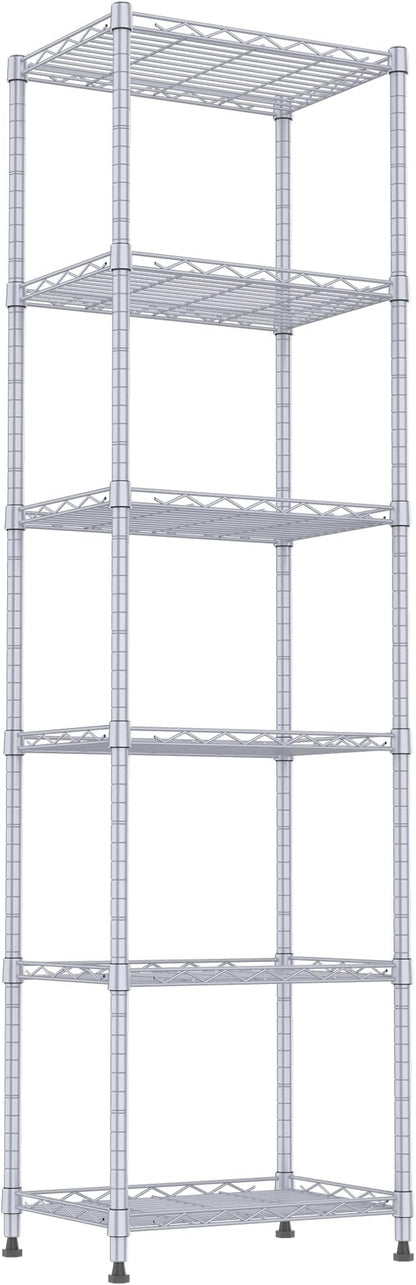 REGILLER 6 Wire Shelving Steel Storage Rack Adjustable Unit Shelves by REGILLER