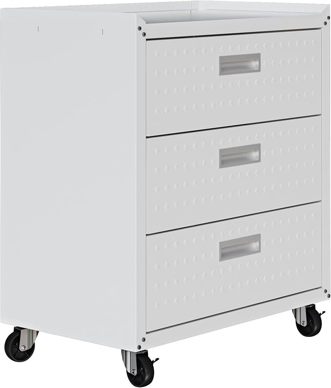 Manhattan Comfort Fortress 31.5-Inch Rolling Garage Tool Chest, 3-Drawer - Image 11