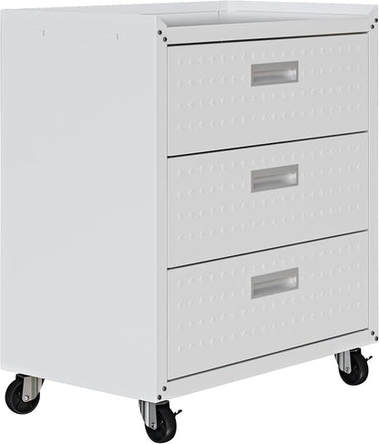 Manhattan Comfort Fortress 31.5-Inch Rolling Garage Tool Chest, 3-Drawer - Image 11