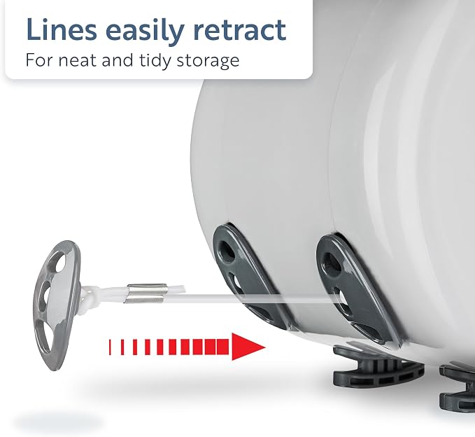 Minky Homecare Outdoor Retractable Dual Clothesline - Image 6