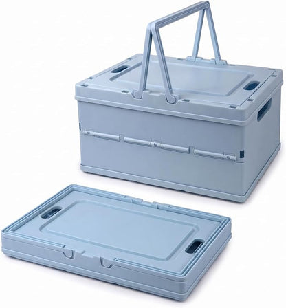 Collapsible Storage Crate, Foldable Plastic Basket by Vivikivi