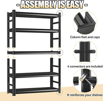 Garage Storage Shelves, 5 Tier Shelving Unit, 40 inch Wide, 18” Deep, 78” Tall - Image 6