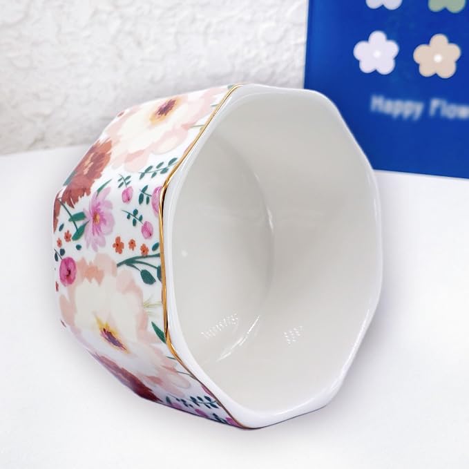Ceramic Paper Clip Holder Gold Line Paper Clip Dispenser Organizer - Image 4
