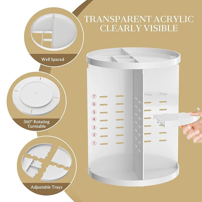 Makeup Organizer 360 rotating, Adjustable Skincare Organizers - Image 4