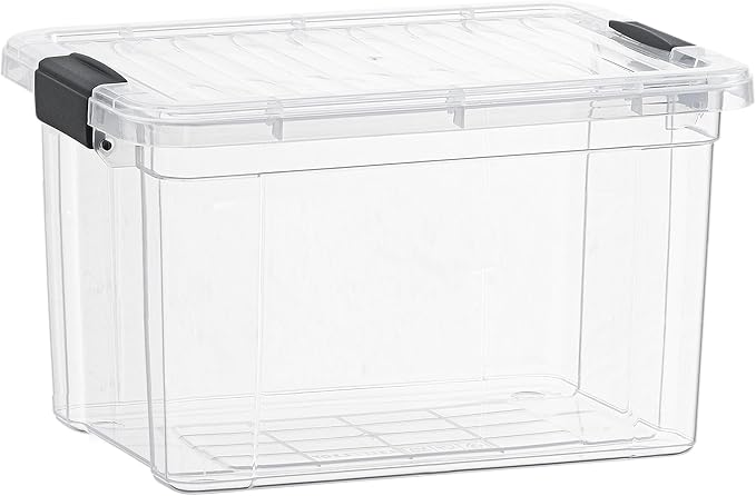 Superio Clear Storage Box with Lid, Plastic Container Bin by Superio