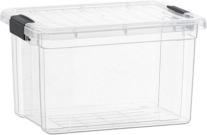 Superio Clear Storage Box with Lid, Plastic Container Bin by Superio