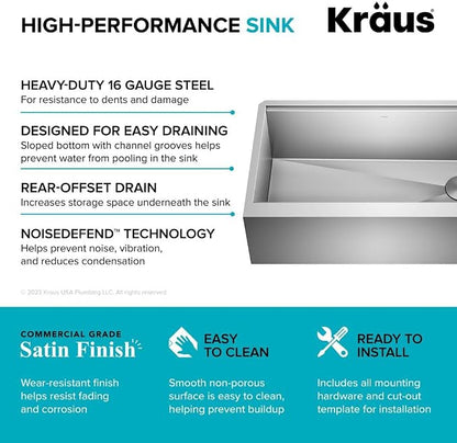 Kraus Kore 33-Inch Farmhouse Workstation - Image 11