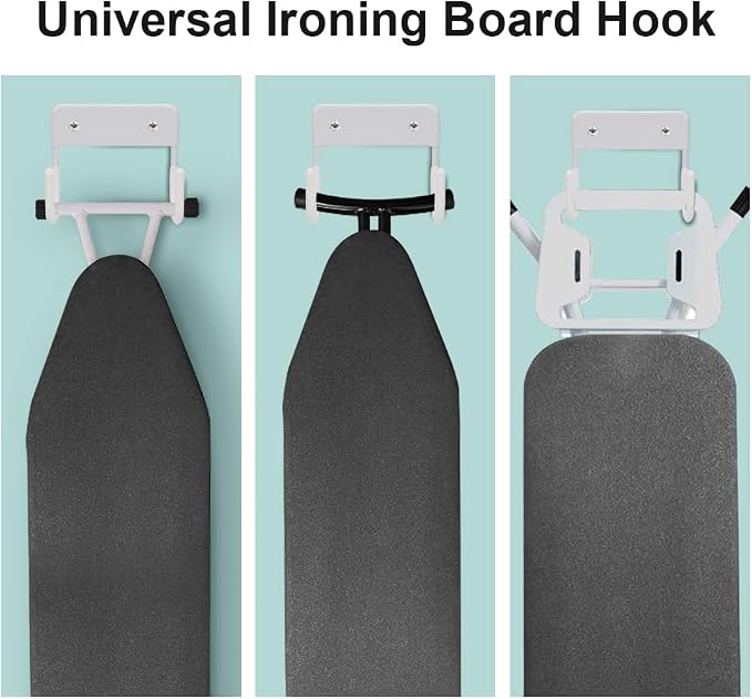 Ironing Board Hanger Wall Mount Ironing Board Holder Organizer Wall Rack - Image 5