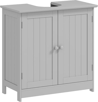 HOMCOM Under Sink Bathroom Cabinet, Pedestal Sink Storage Cabinet by HOMCOM