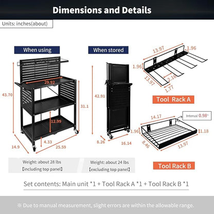 Lumizone Foldable Tool Cart - Image 9