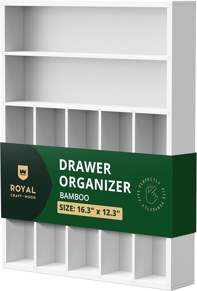 ROYAL CRAFT WOOD Luxury Bamboo Kitchen Drawer Organizer by ROYALCRAFTWOOD